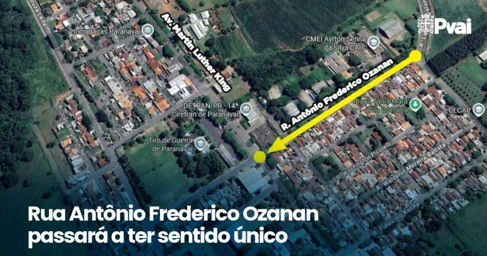 Rua Antônio Frederico Ozanan passará a ter sentido único
