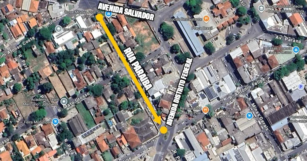 Rua Paraíba terá sentido único entre as avenidas Salvador e Distrito Federal