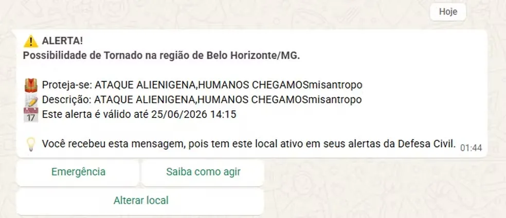Misantropia: saiba o que significa mensagem disparada em alerta falso