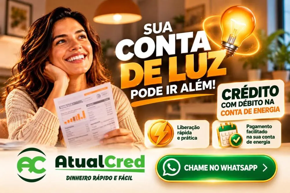 AtualCred oferece crédito com débito na conta de luz