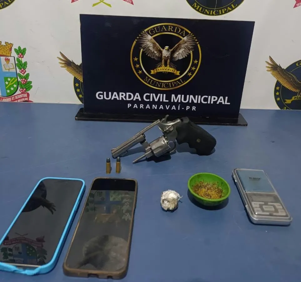 VÍDEO: Guarda Civil Municipal apreende revólver e haxixe em Paranavaí