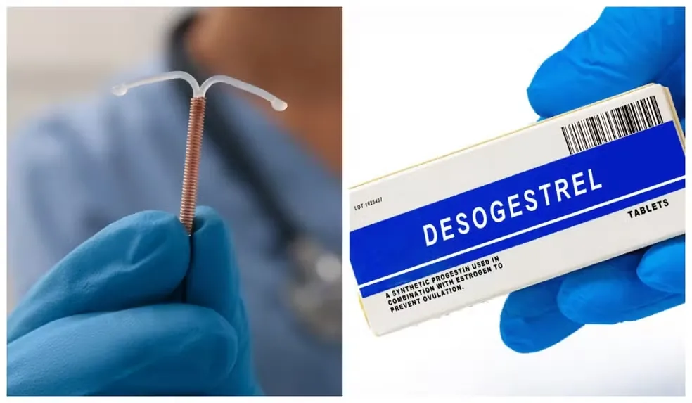 O Dispositivo Intrauterino liberador de levonorgestrel (DIU-LNG) à esquerda e o Desogestrel à direita — Foto: Adobe Stock