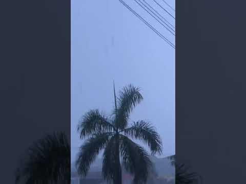 Vídeo flagra um raio iluminando o céu depois de cair em um transformador de um poste